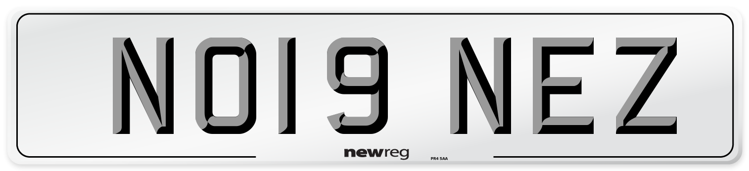 NO19 NEZ Number Plate from New Reg